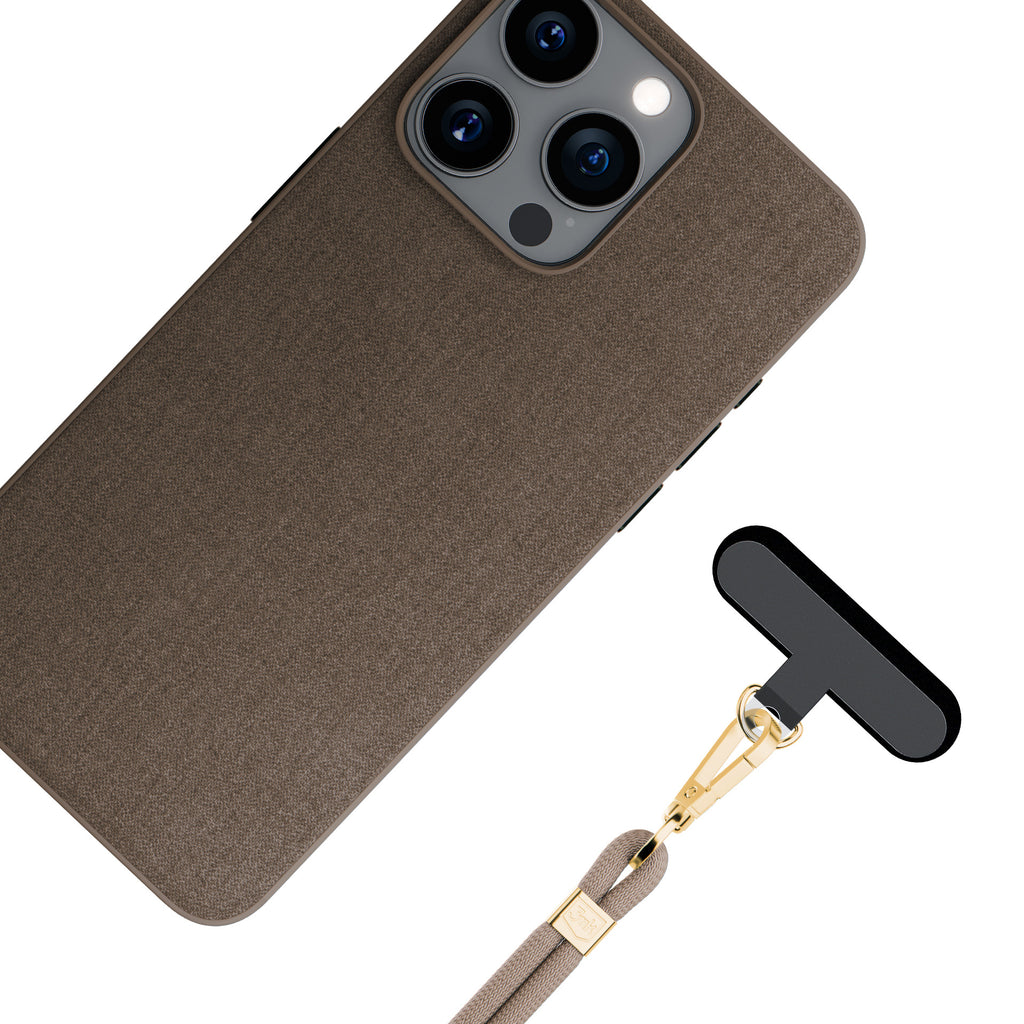 Smartphone Lanyard 3mk EasyClip Elite – smėlio spalvos -- Cell phone cases and covers
