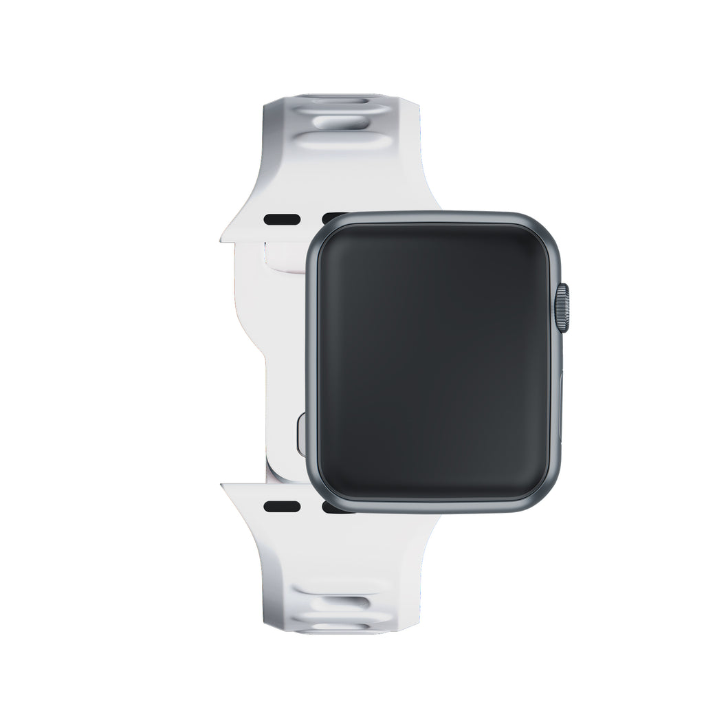 3mk silikono dirželis Apple Watch 42 / 44 / 45 / 49 mm - balta -- Apple Watch