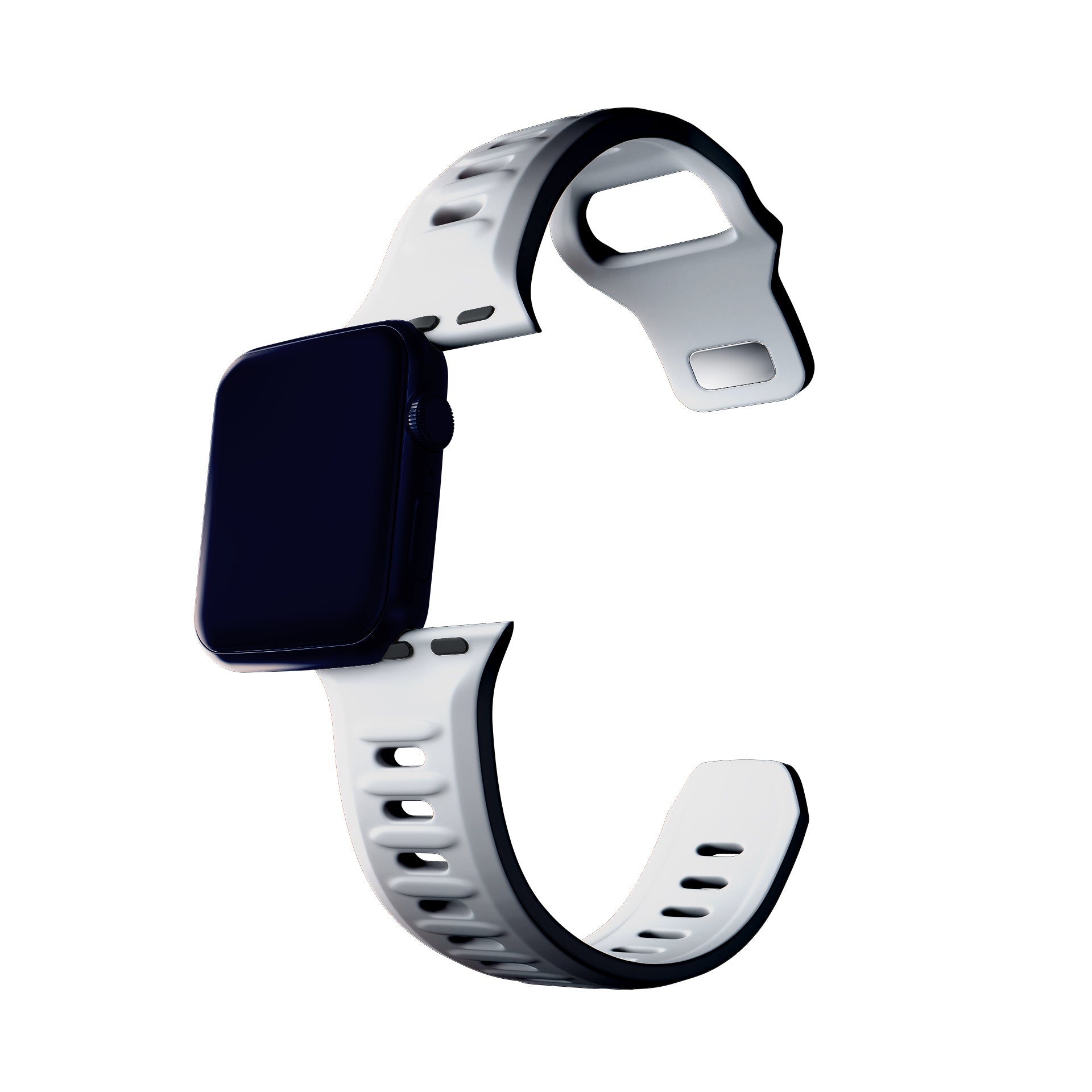 3mk silikono dirželis Apple Watch 42 / 44 / 45 / 49 mm - balta -- Apple Watch