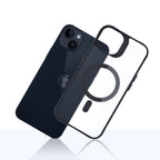 3mk Satin Armor MagCase su MagSafe, skirtas iPhone 14 Plus – skaidrus su juodu rėmeliu