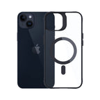 3mk Satin Armor MagCase su MagSafe, skirtas iPhone 14 Plus – skaidrus su juodu rėmeliu