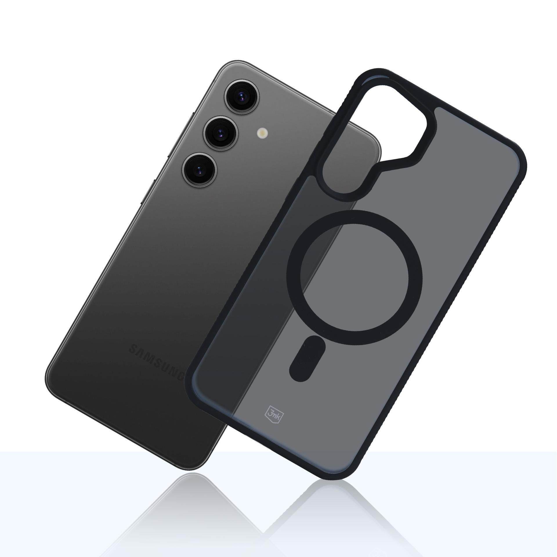 3mk Smoke MagCase su MagSafe, skirtas Samsung Galaxy S24 - pusiau permatomas