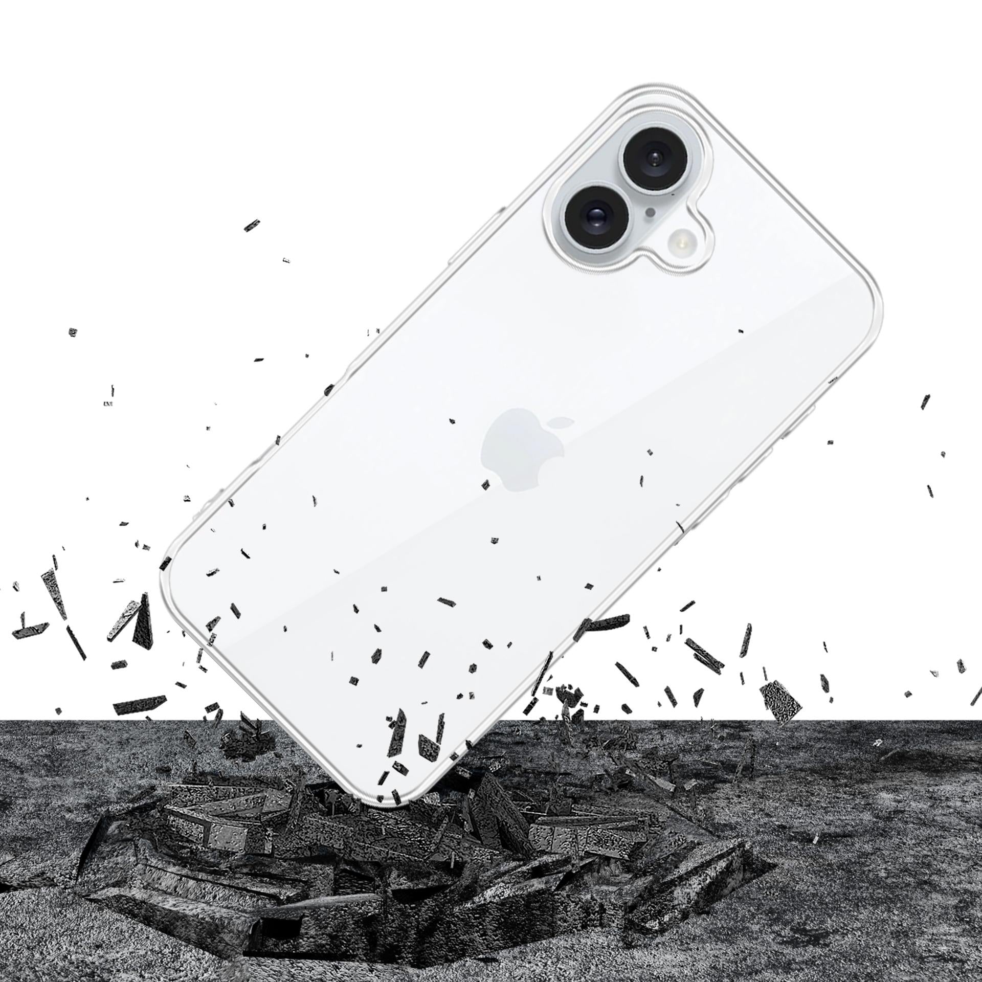 3mk skaidrus dėklas, skirtas iPhone 16 - skaidrus