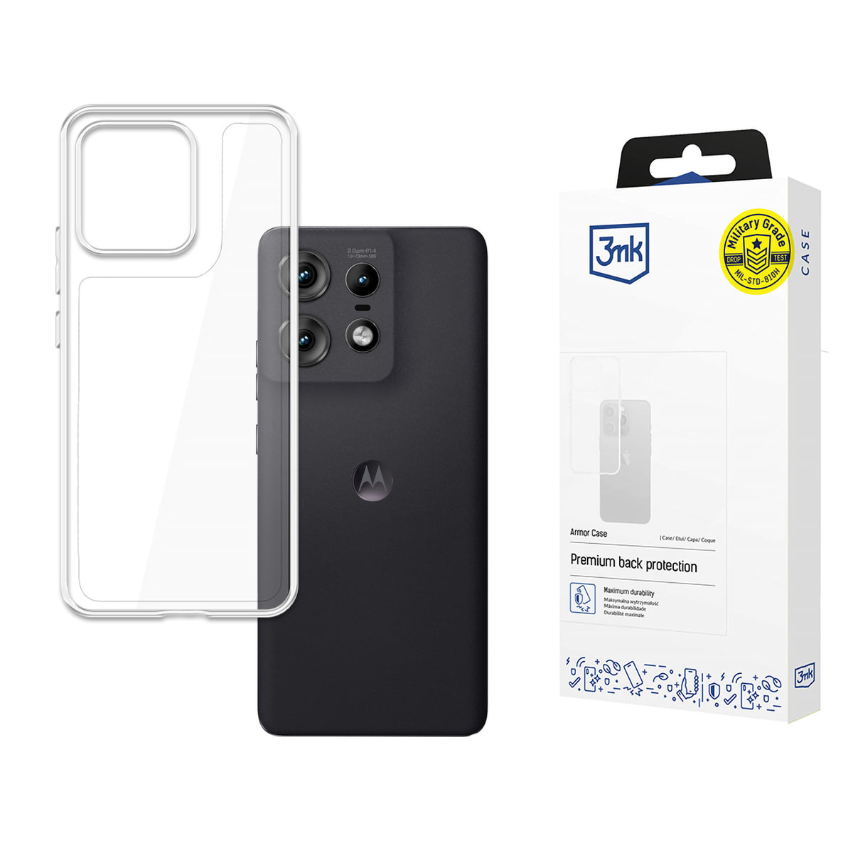 3mk Armor Case Motorola Edge 50 Pro dėklas – permatomas -- Motorola Edge 50 Pro