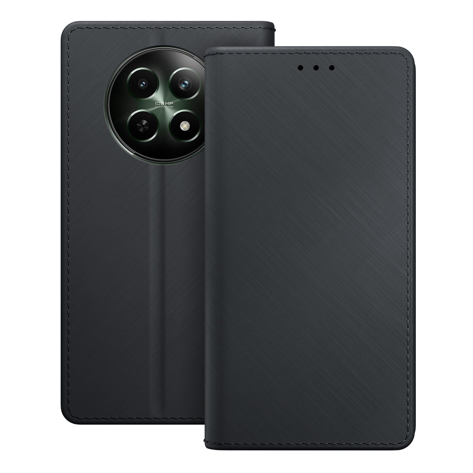 3mk piniginės dėklas, skirtas Realme 12 5G – juodas -- Realme 12 5G