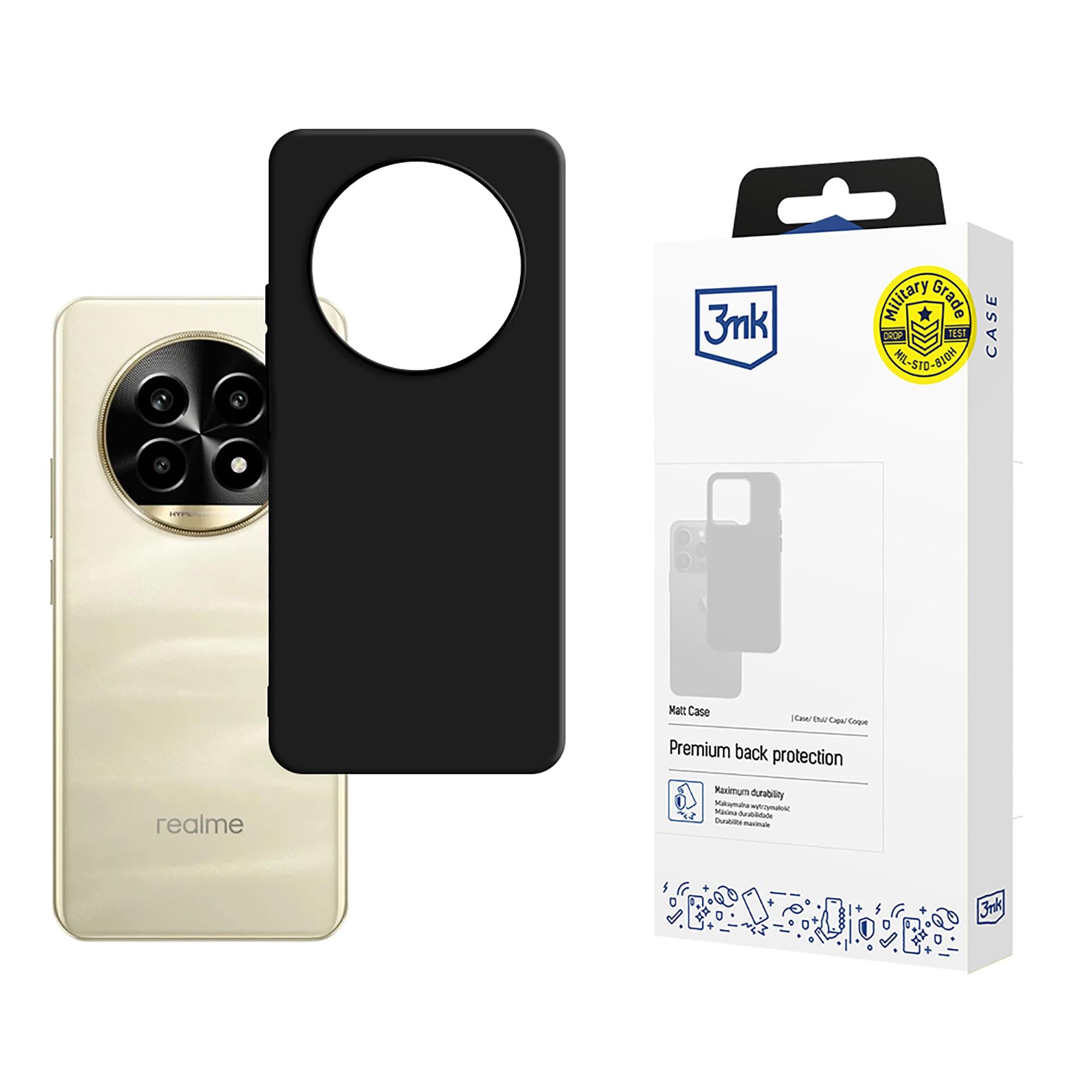 3mk matinis dėklas, skirtas Realme 13 Pro+ 5G / Realme 13 Pro 5G – juodas -- Realme 13 Pro+ 5G