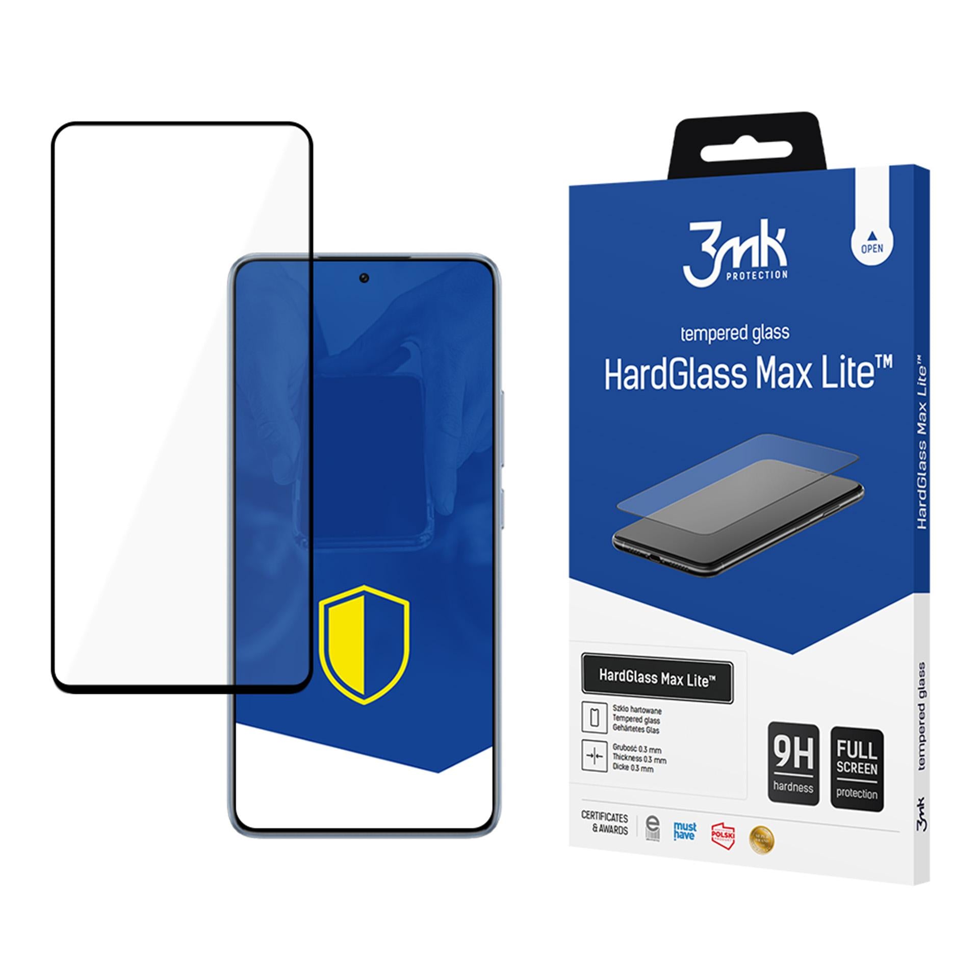 Grūdintas stiklas 3mk HardGlass Max Lite Black, skirtas Xiaomi 14T