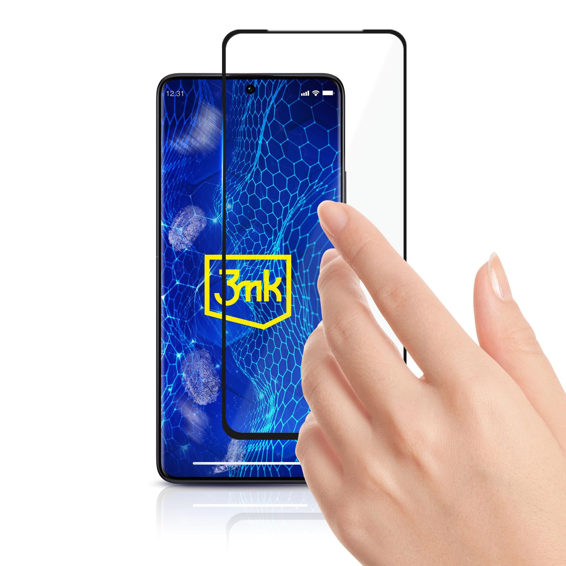 Grūdintas stiklas 3mk HardGlass Max Lite su juodu rėmeliu Xiaomi Redmi Note 13 Pro+ -- Xiaomi Redmi Note 13 Pro+