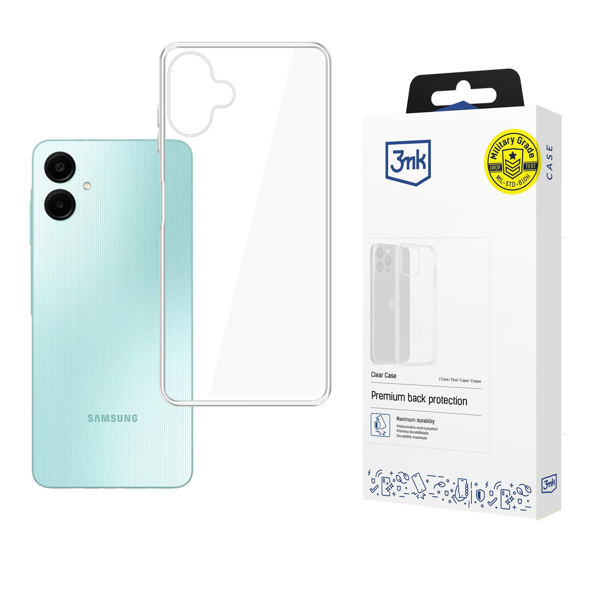 3mk skaidrus dėklas, skirtas Samsung Galaxy A06 - skaidrus -- Samsung Galaxy A06