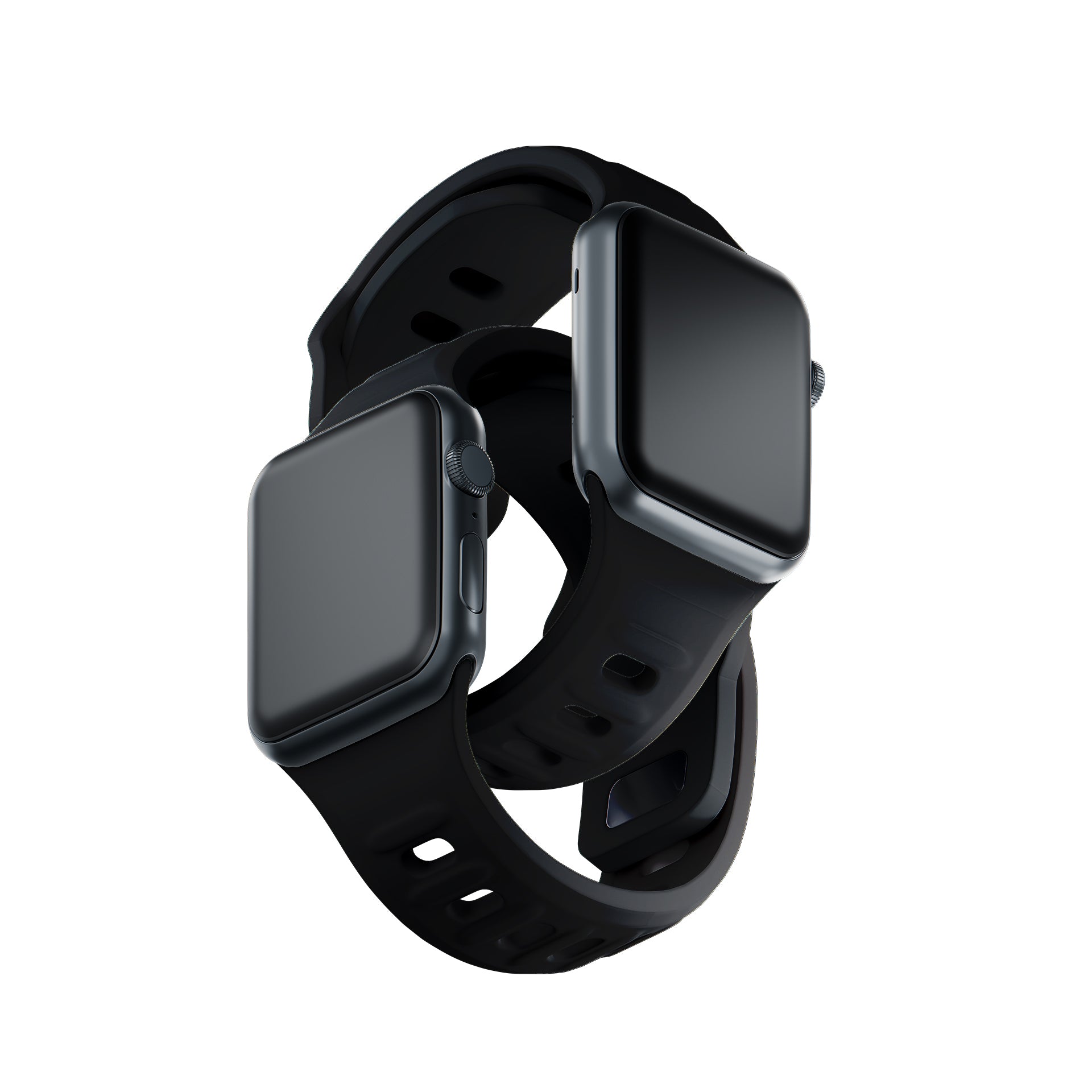 3mk silicone watch strap skirtas Apple Watch 42 / 44 / 45 / 49 mm - black