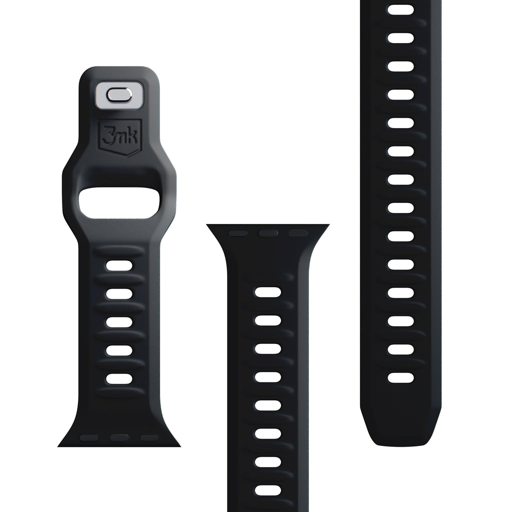 3mk silicone watch strap skirtas Apple Watch 42 / 44 / 45 / 49 mm - black
