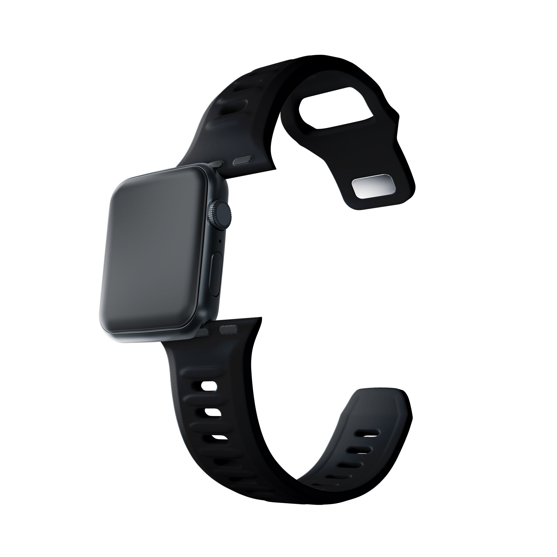 3mk silicone watch strap skirtas Apple Watch 42 / 44 / 45 / 49 mm - black