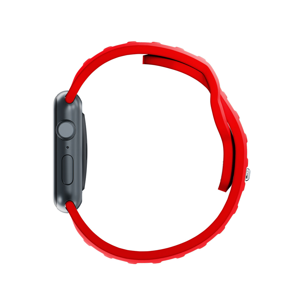 3mk silikoninis laikrodžio dirželis, skirtas Apple Watch 42/44/45/49 mm – raudonas