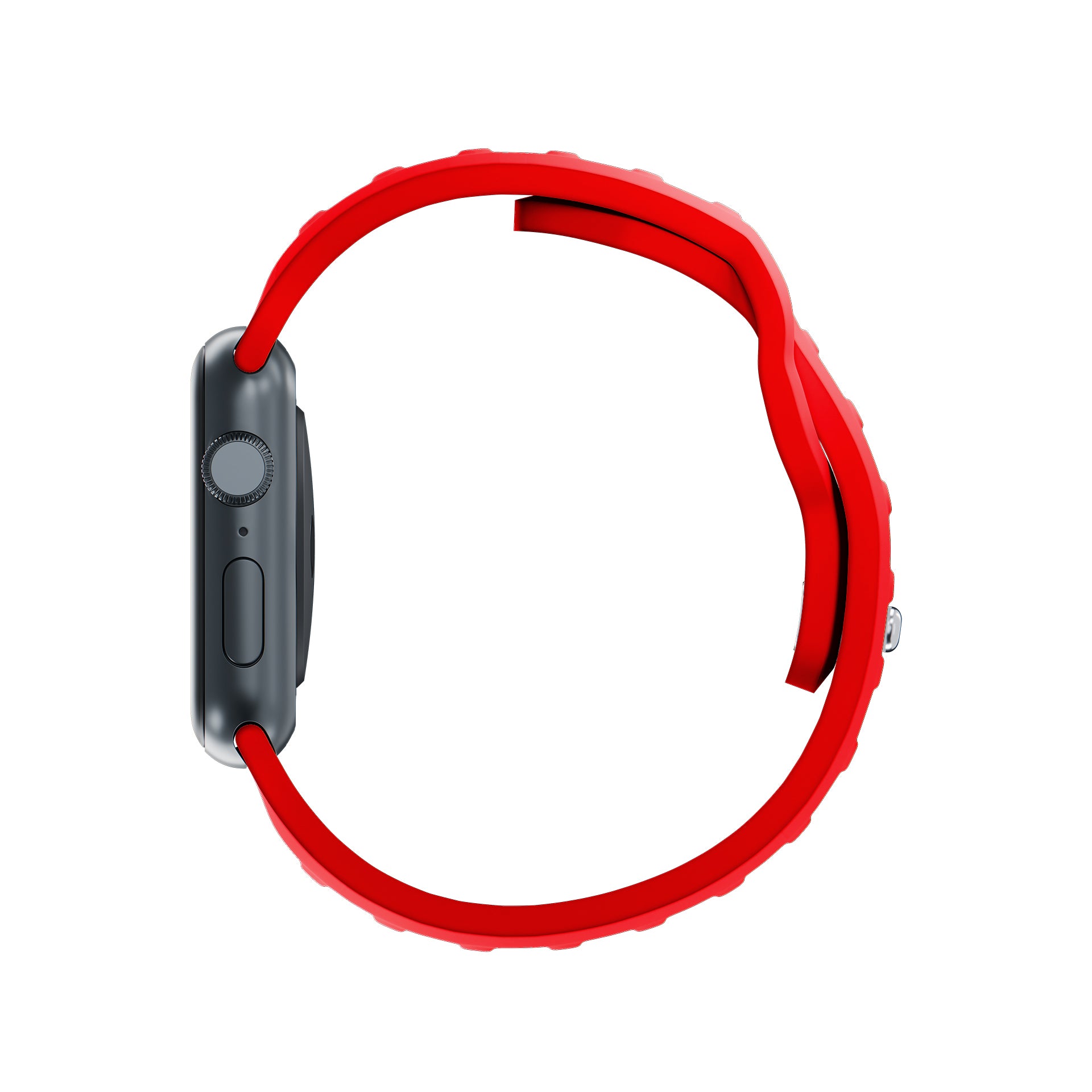 3mk silikoninis laikrodžio dirželis, skirtas Apple Watch 42/44/45/49 mm – raudonas