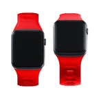 3mk silikoninis laikrodžio dirželis, skirtas Apple Watch 42/44/45/49 mm – raudonas