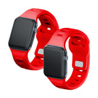 3mk silikoninis laikrodžio dirželis, skirtas Apple Watch 42/44/45/49 mm – raudonas