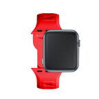 3mk silikoninis laikrodžio dirželis, skirtas Apple Watch 42/44/45/49 mm – raudonas
