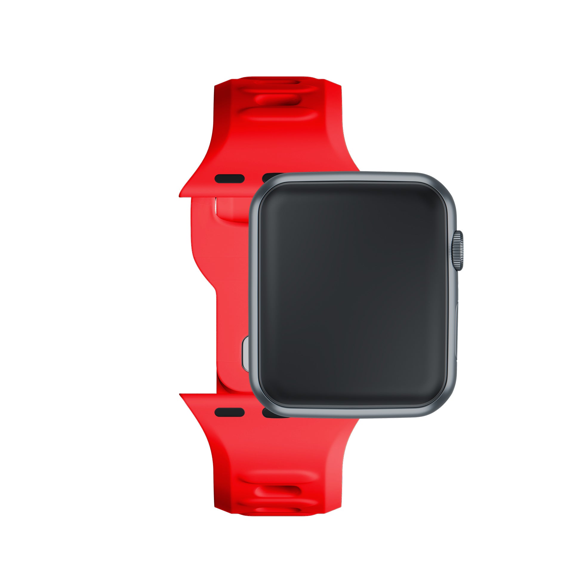 3mk silikoninis laikrodžio dirželis, skirtas Apple Watch 42/44/45/49 mm – raudonas