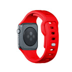 3mk silikoninis laikrodžio dirželis, skirtas Apple Watch 42/44/45/49 mm – raudonas