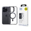 3mk satin armor magcase with MagSafe skirtas iPhone 15 Pro Max - Clear with Black Frame