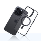 3mk satin armor magcase with MagSafe skirtas iPhone 15 Pro Max - Clear with Black Frame