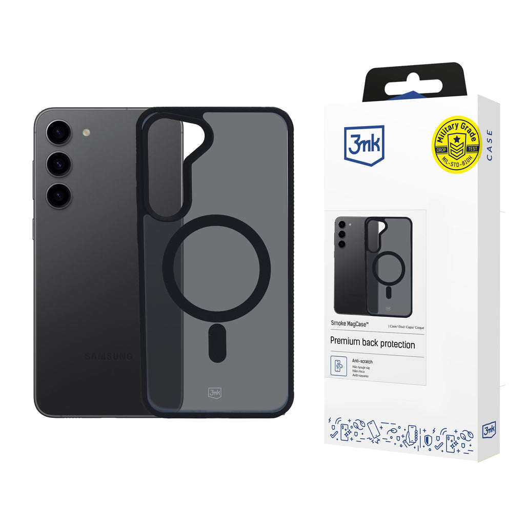 3mk smoke magcase skirtas Samsung Galaxy S23 5G - Black