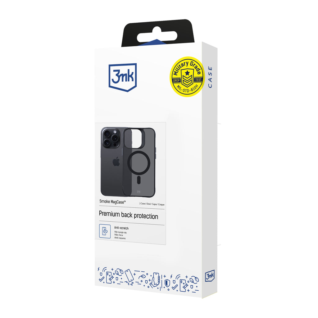 3mk Smoke MagCase su MagSafe, skirtas iPhone 14 Pro Max – pusiau permatomas -- iPhone 14 Pro Max