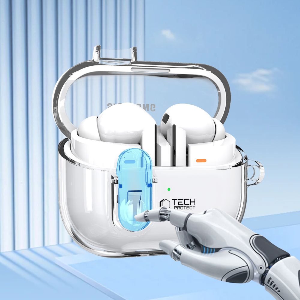 Tech-Protect FlexAir dėklas Buds 3/3 Pro – skaidrus -- Samsung Galaxy Buds 3