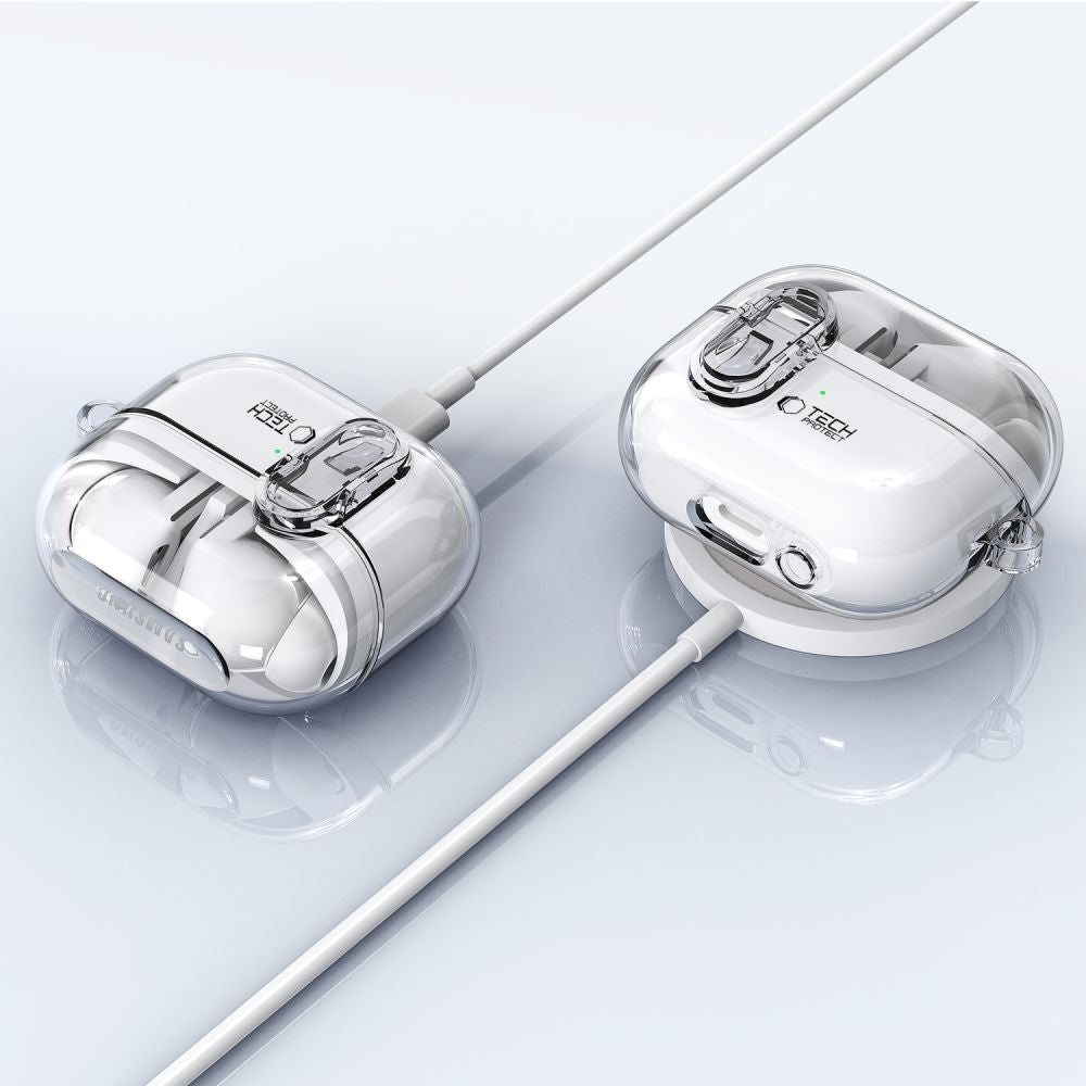 Tech-Protect FlexAir dėklas Buds 3/3 Pro – skaidrus -- Samsung Galaxy Buds 3