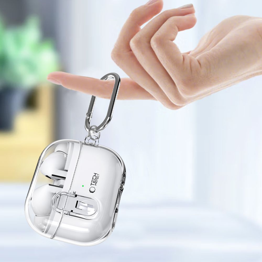 Tech-Protect FlexAir dėklas Buds 3/3 Pro – skaidrus -- Samsung Galaxy Buds 3