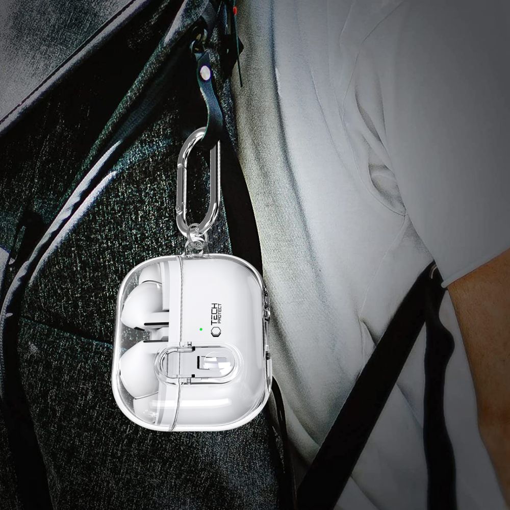 Tech-Protect FlexAir dėklas Buds 3/3 Pro – skaidrus -- Samsung Galaxy Buds 3