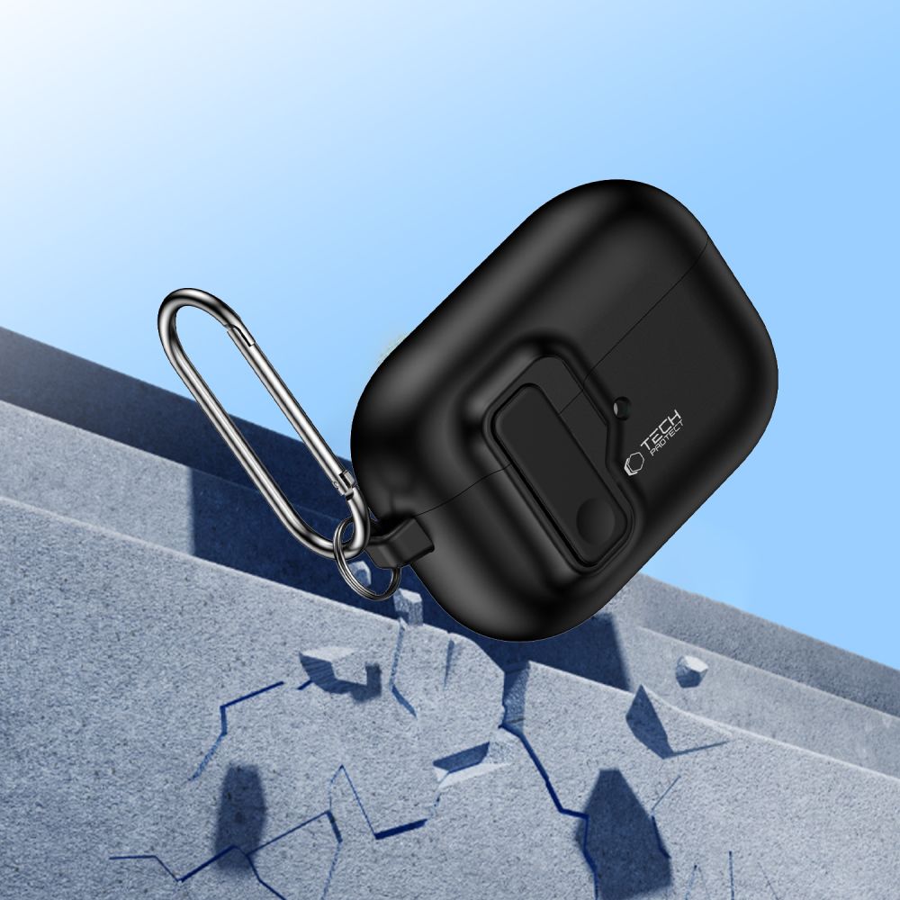 Tech-Protect Slim Hook dėklas AirPods Pro 1/2 – juodas -- AirPods Pro / AirPods Pro 2