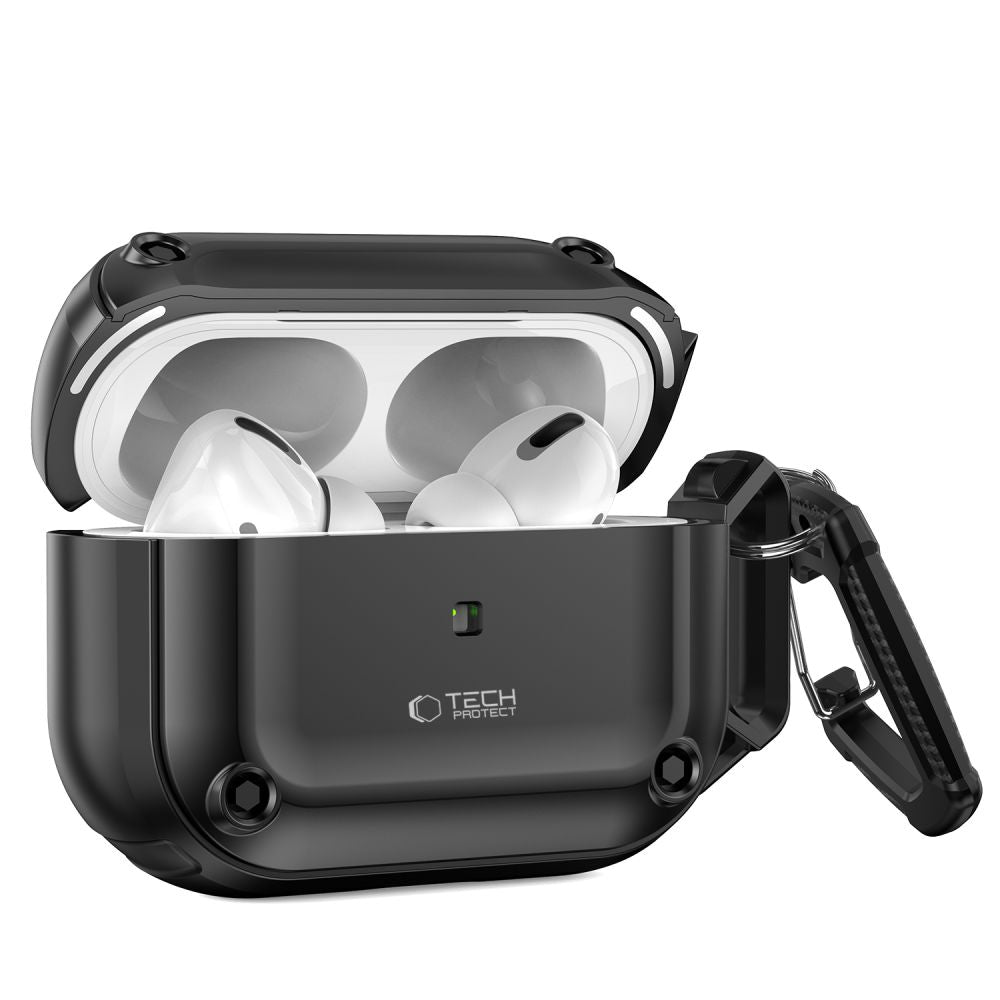 Tech-Protect Rough Hook dėklas AirPods Pro 1/2 – juodas -- AirPods Pro / AirPods Pro 2