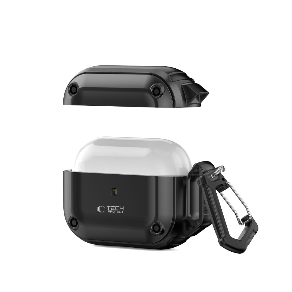 Tech-Protect Rough Hook dėklas AirPods Pro 1/2 – juodas -- AirPods Pro / AirPods Pro 2