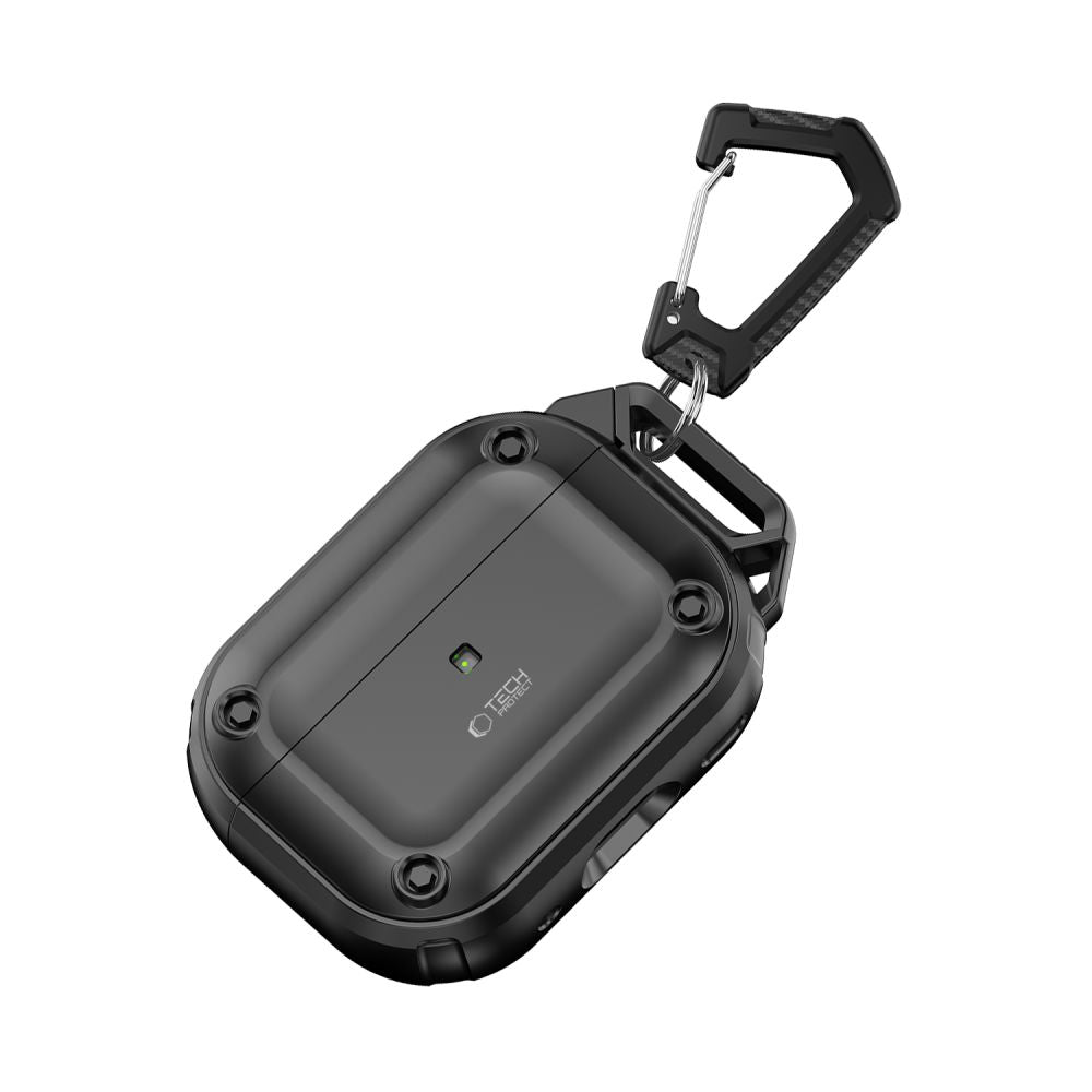 Tech-Protect Rough Hook dėklas AirPods Pro 1/2 – juodas -- AirPods Pro / AirPods Pro 2