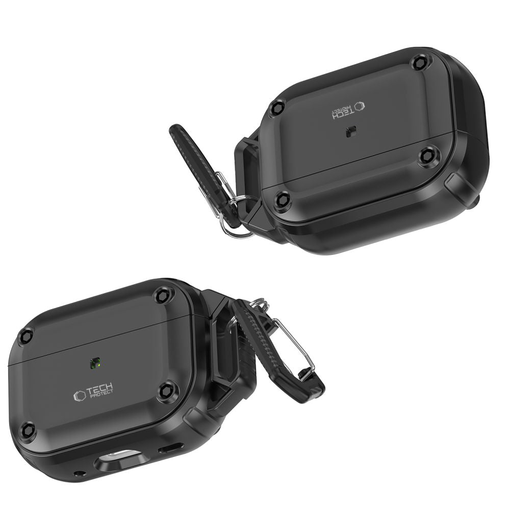 Tech-Protect Rough Hook dėklas AirPods Pro 1/2 – juodas -- AirPods Pro / AirPods Pro 2