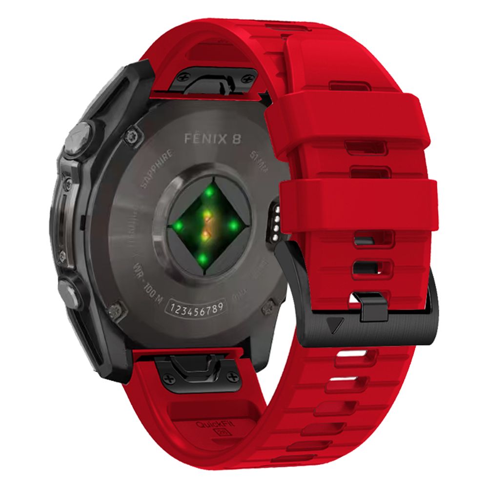 Tech-Protect Silicone Line dirželis Garmin Fenix 5X / 5X Plus / 6X / 6X Pro / 7X / 8 (51 mm) - Raudonas -- Garmin Fenix...
