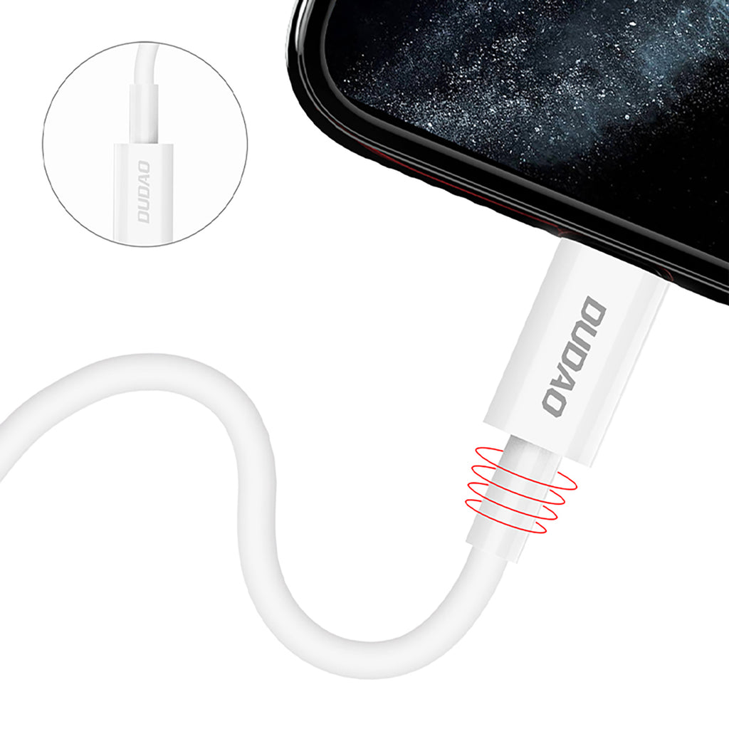 Dudao L6X USB-C - Lightning PD 20W 1m laidas - baltas