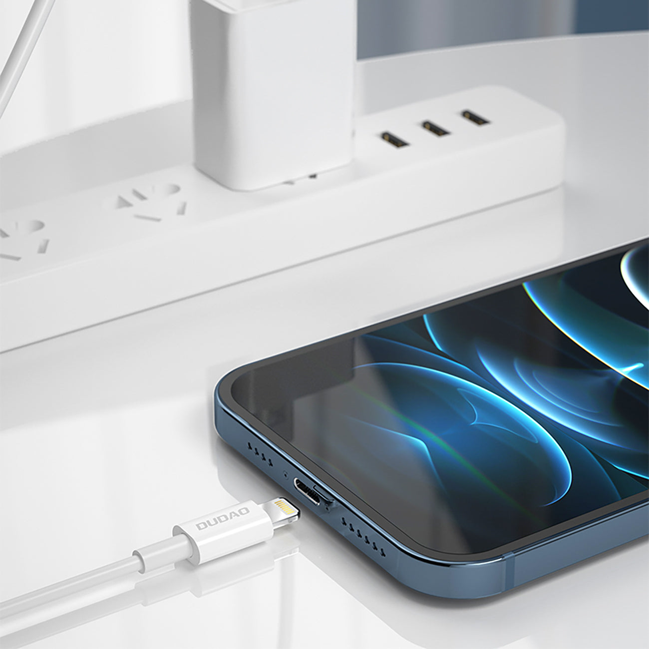 Dudao L6X USB-C - Lightning PD 20W 1m laidas - baltas