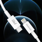 Dudao L6X USB-C - Lightning PD 20W 1m laidas - baltas