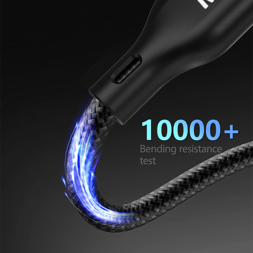 Apple Watch Dudao A12Max+ PD 100W 3in1 įkrovimo laidas: USB-C Lightning 1.2m - juodas