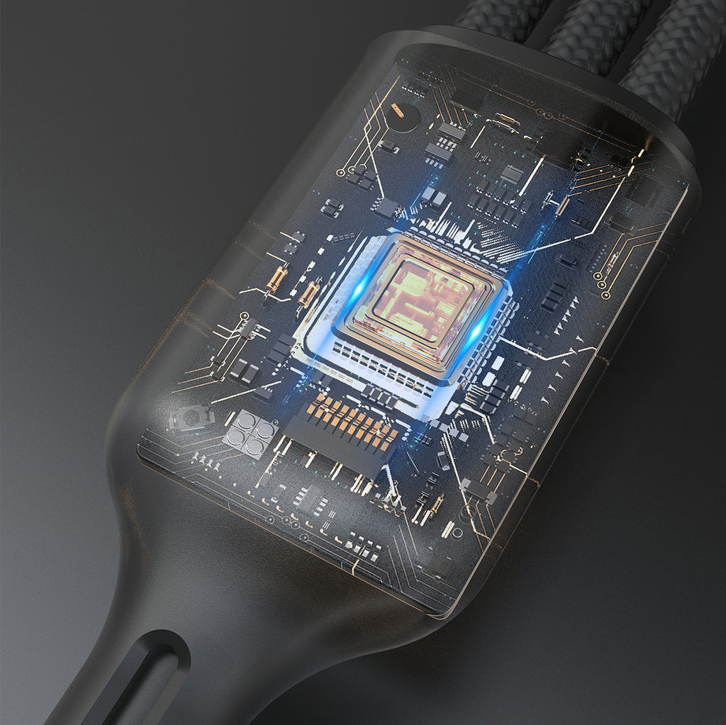 Apple Watch Dudao A12Max+ PD 100W 3in1 įkrovimo laidas: USB-C Lightning 1.2m - juodas