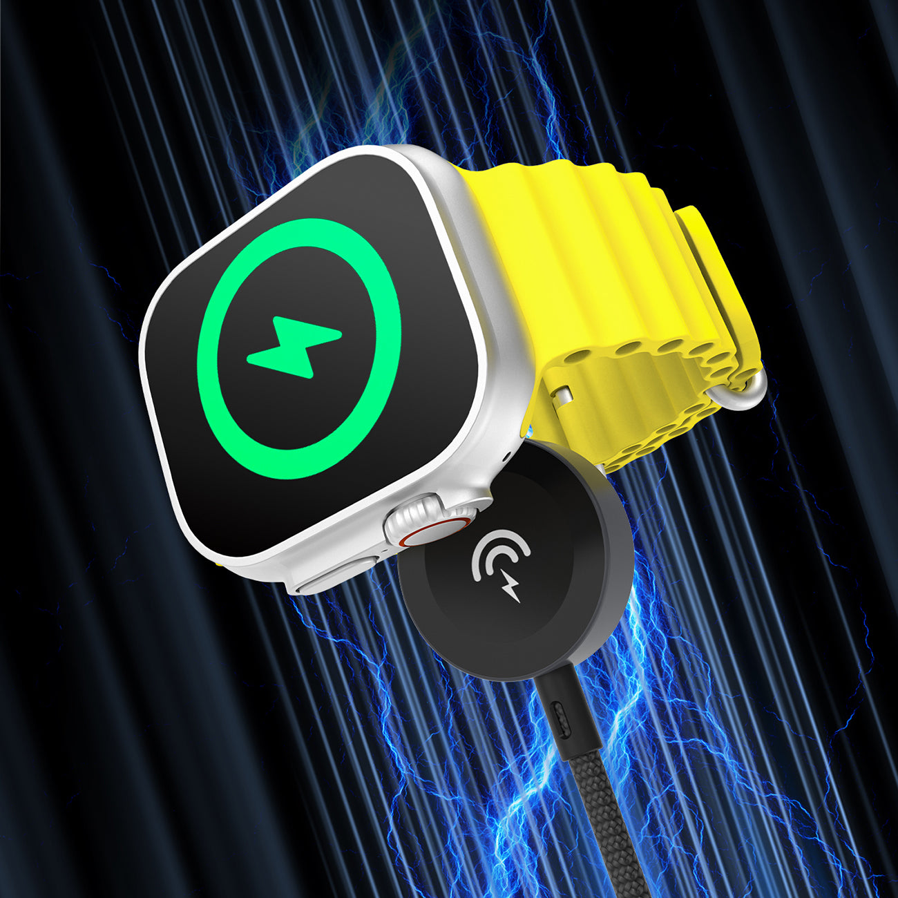 Dudao A12C indukcinis įkroviklis Apple Watch 1.2m - juodas Antrasis paveikslėlis