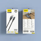 Dudao L3SM USB-A - MicroUSB 3A 1.2m pintas laidas - juodas