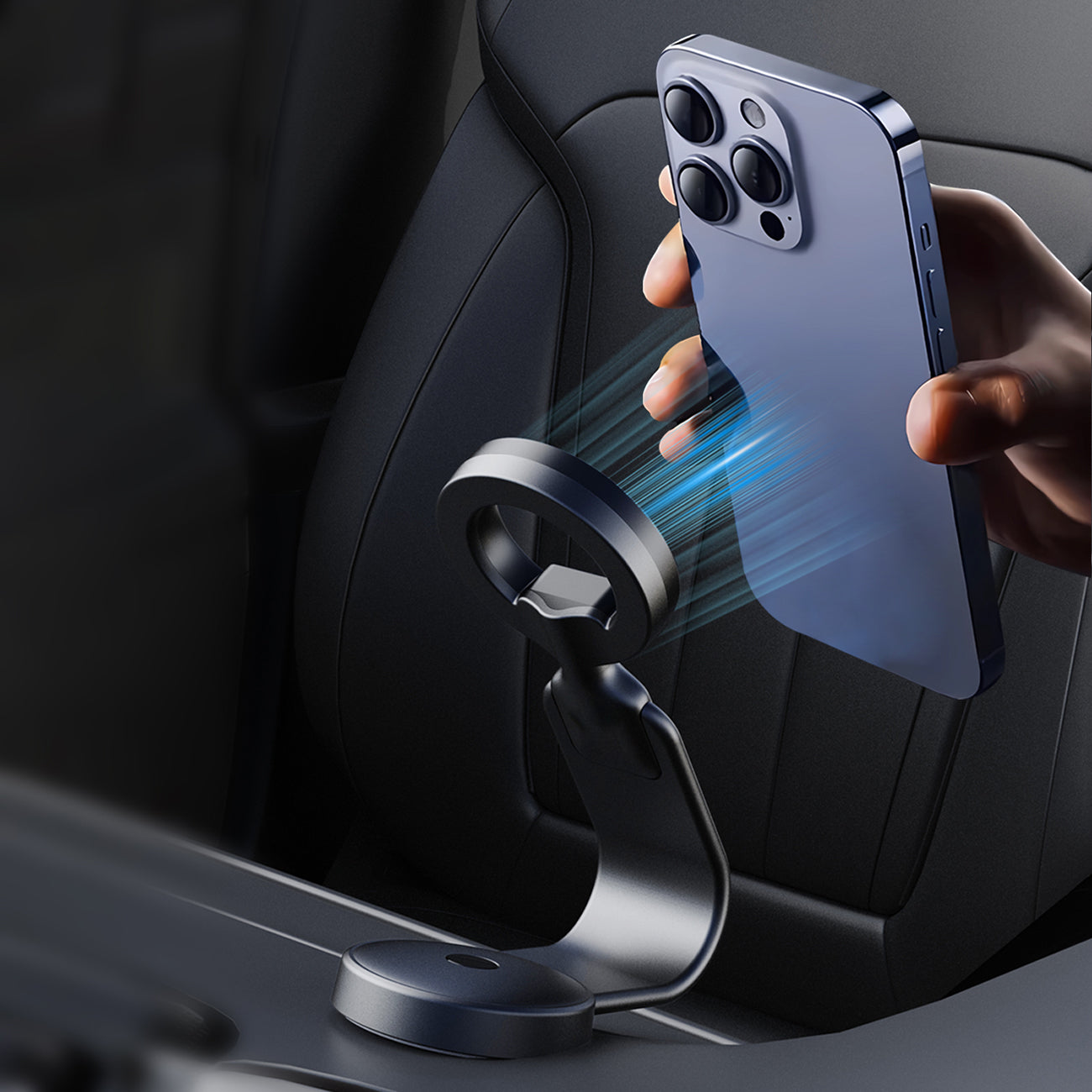 Dudao F21 automobilinis laikiklis su MagSafe, juodas