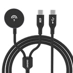 Dudao įkroviklis A12MaxC PD60W 2-in-1 Apple Watch / USB-C 1.2m - juodas