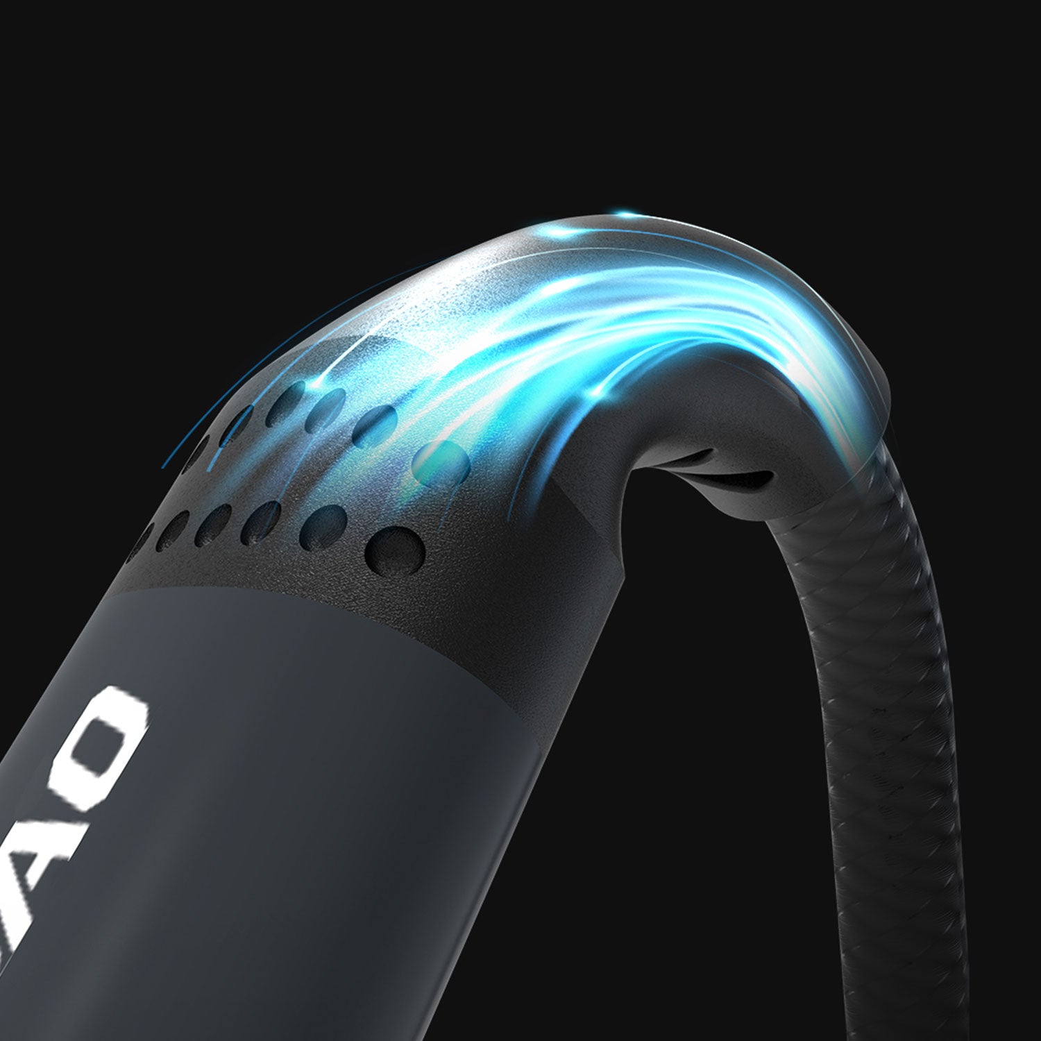 Dudao L3E 3 in 1 60W MicroUSB USB-C Lightning laidas 1.2m - juodas