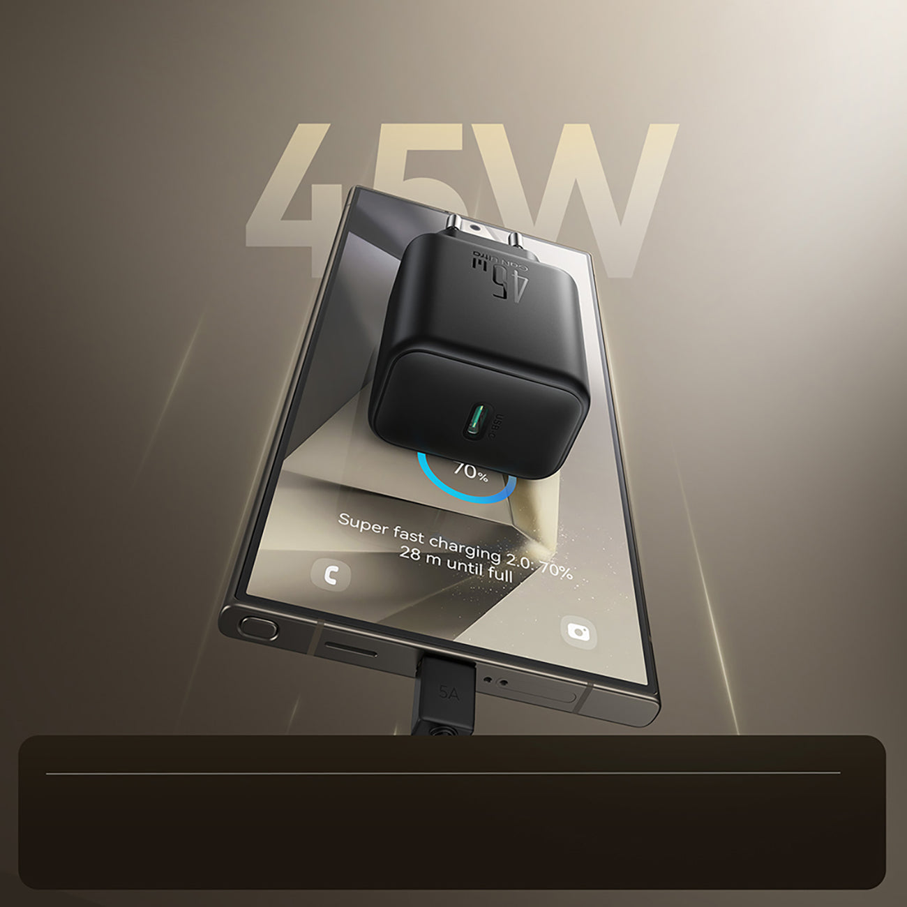 Joyroom JR-TCG13 45W GaN sieninis įkroviklis Samsung Ultra - juodas