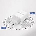 Dudao A14EUC PD 20W USB-C sieninis įkroviklis su laidu - baltas