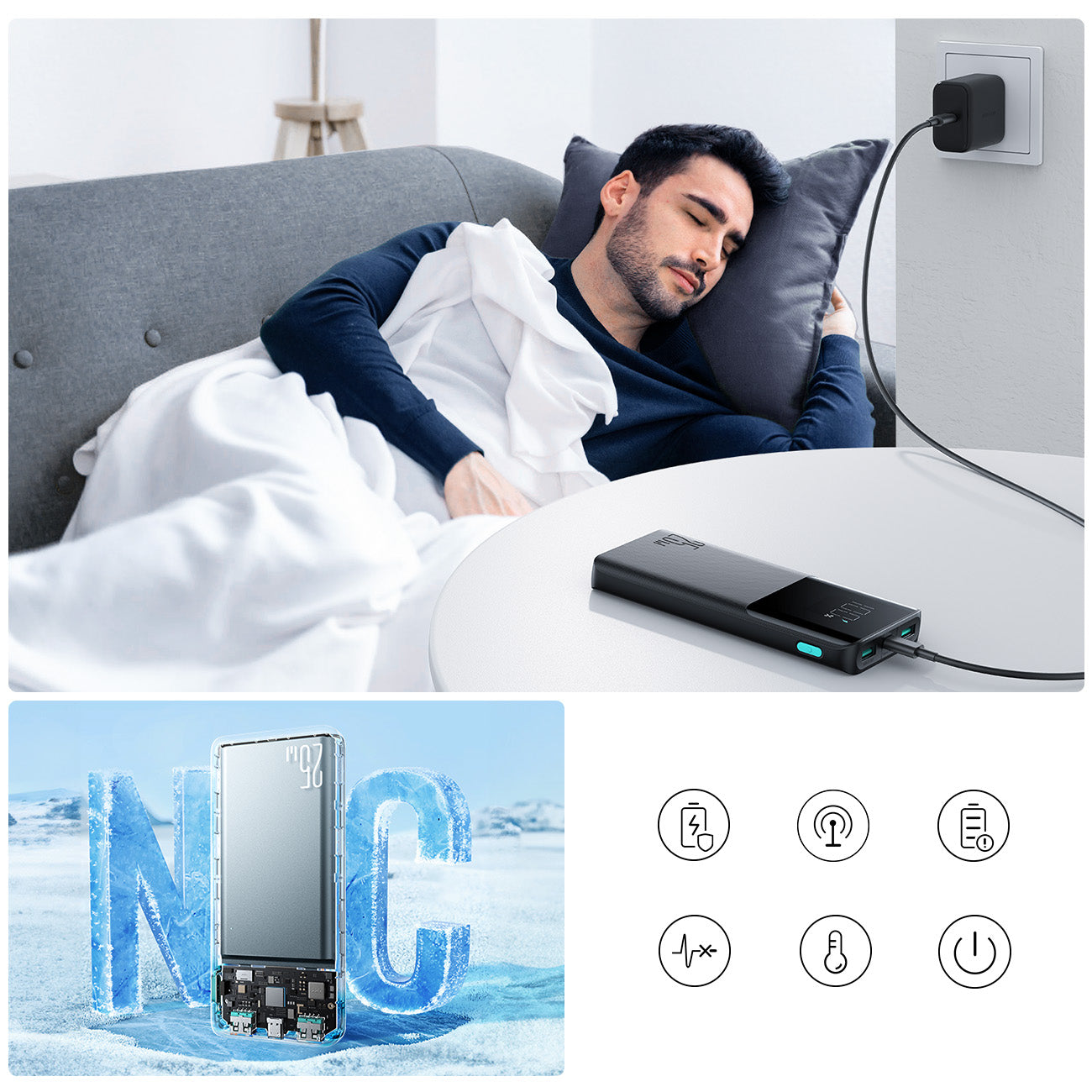 Joyroom išorinė baterija JR-PBF20 25W 10000mAh - juoda